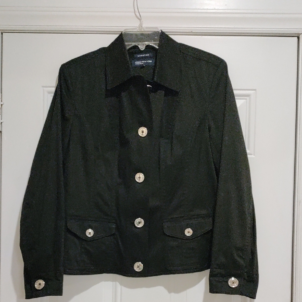 Jones New York Signature Black Stretch Blazer Women's Size Large